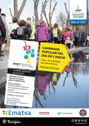 Cartell Caminada Popular de l'Aigua el 19 de març de 2017