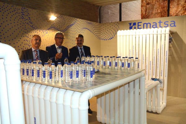 De esquerra a dreta: Daniel Milan, Director Gerent d'EMATSA; Josep Fèlix Ballesteros, Alcalde de Tarragona i Francesc Mayné, Director General de Sorea