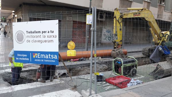 Obres de renovació del clavegueram