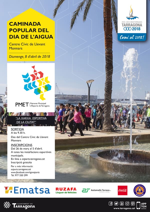Cartell de la Caminada Popular del Dia de l'Aigua 2018
