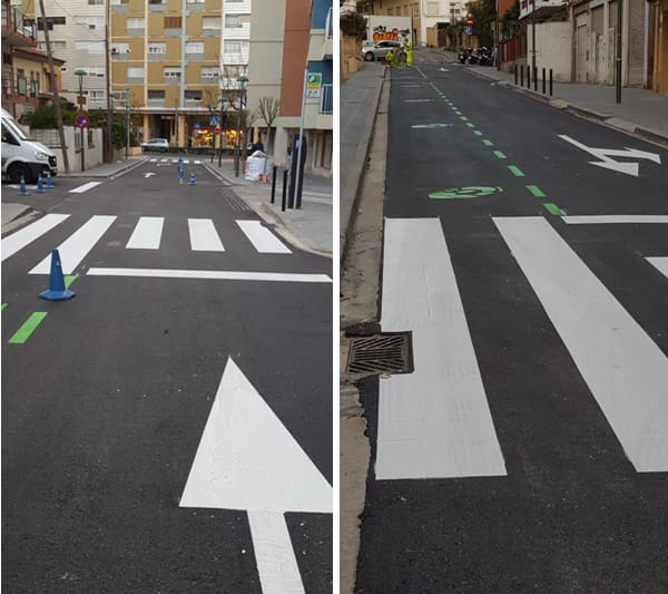 Obres finalitzades als carrers Florenci Vives i Monestir de Poblet