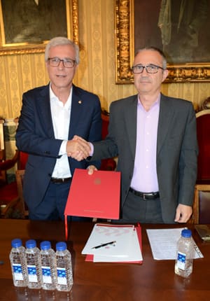 L'Alcalde de Tarragona el Sr. Josep Fèlix Ballesteros amb el director-gerent d’Ematsa, el Sr. Daniel Milan