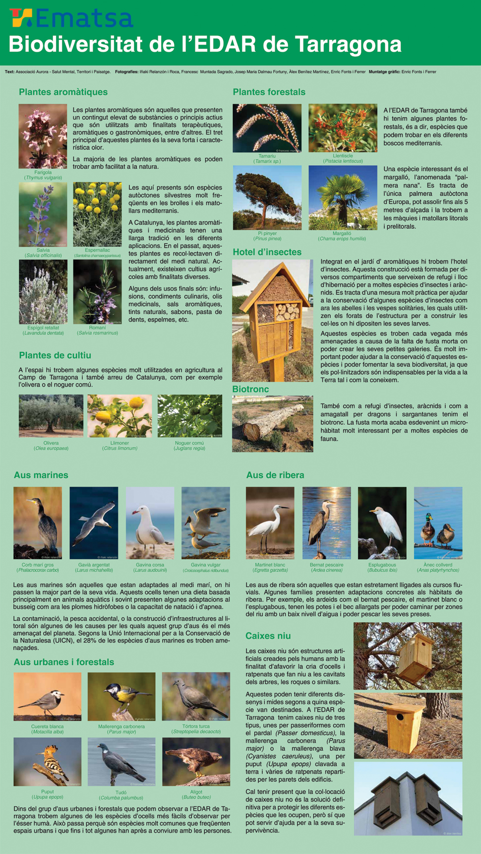 Díptico de la Biodiversidad en la EDAR de Tarragona